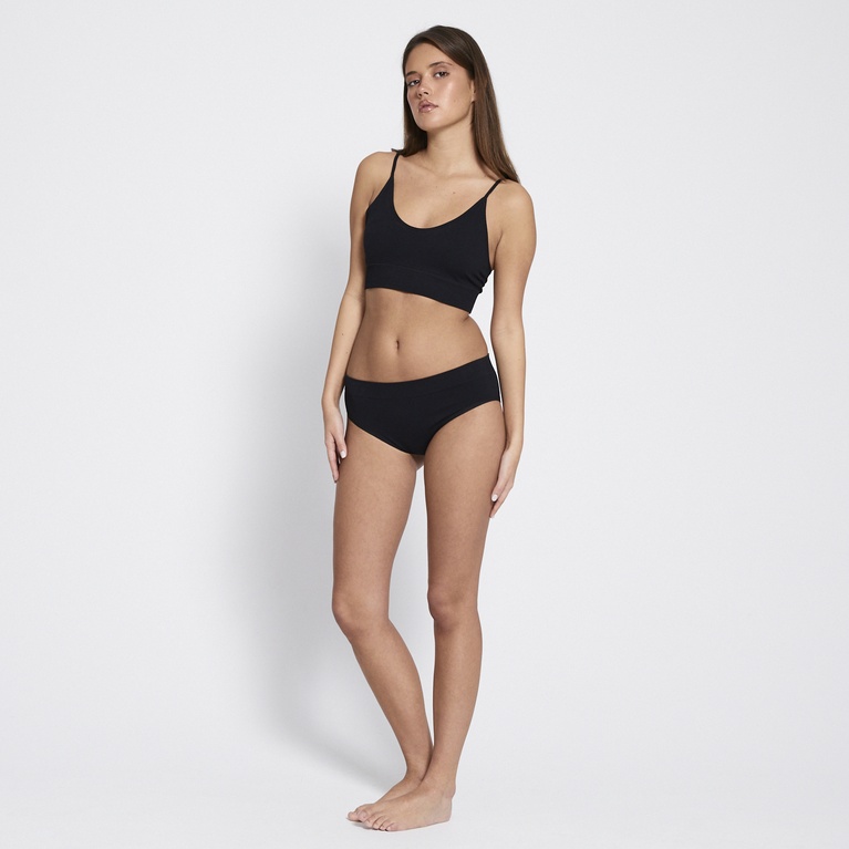 Soft ribbed bra "Rib Bra" Black